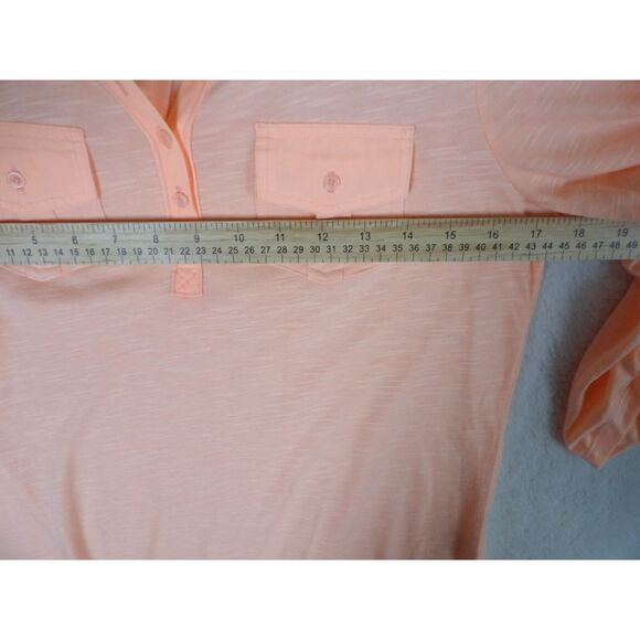 Sonoma Peach 3/4 Sleeve Sheer Casual Soft Top | womens Small - Picture 7 of 8